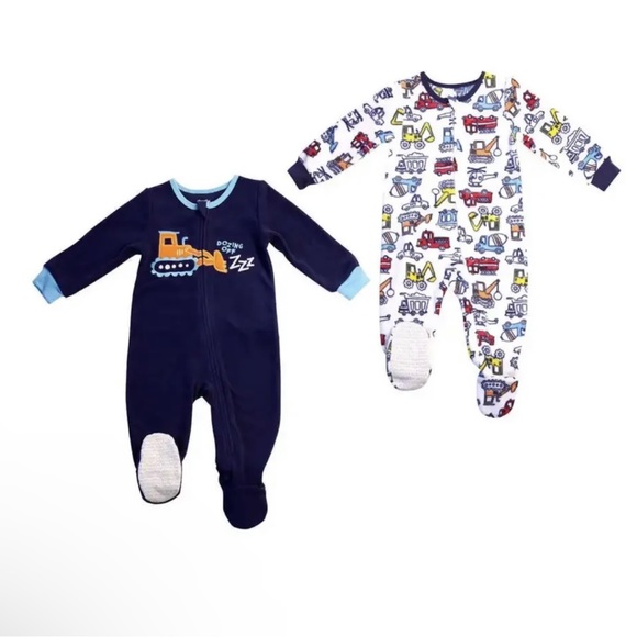 Absorba Kids' 2-pack Fleece Blanket Sleeper Trucks etc. ๐ป๐๐๐ - Picture 1 of 9